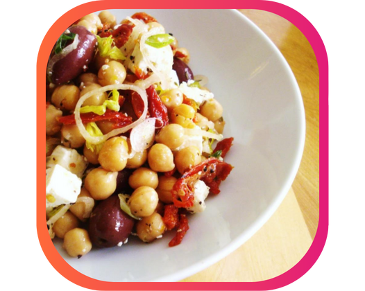 SALADE DE POIS-CHICHES ET FETA