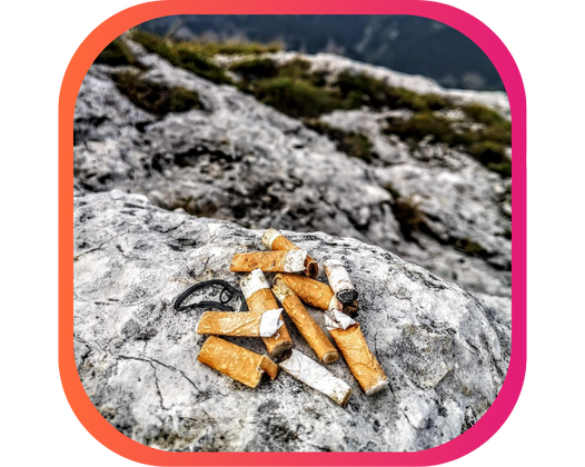 LES MÉGOTS DE CIGARETTES