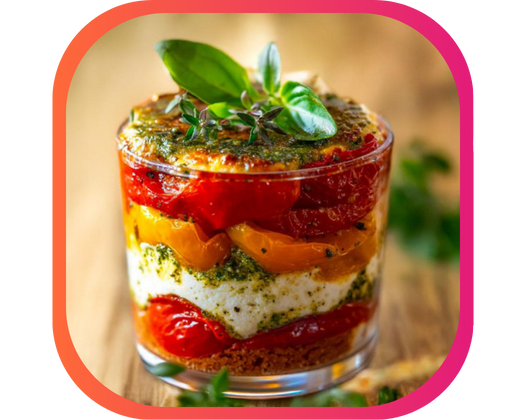 TIRAMUSE SALÉ TOMATE ET MOZZARELLA