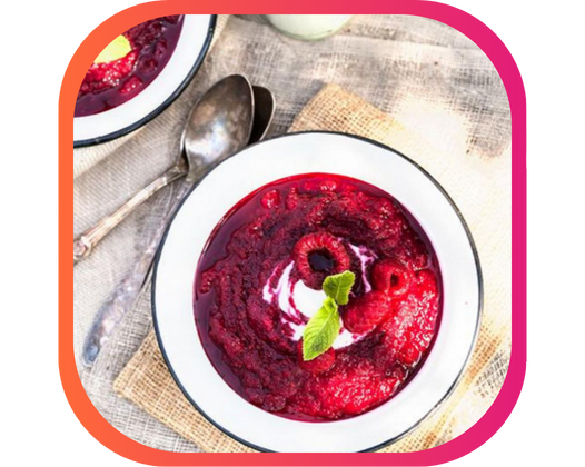 RECETTE FRAÎCHEUR - SOUPE FROIDE DE BETTERAVE AUX FRAMBOISES